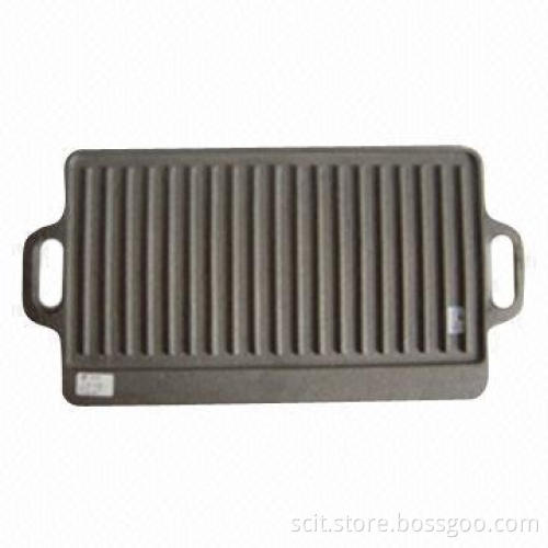 Cast-iron Square Griddle, Measures 43*23cm, with Two Handles